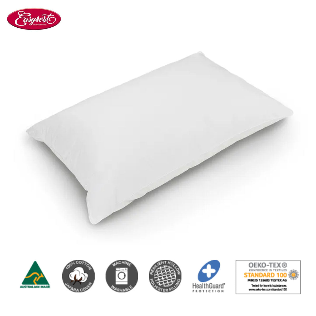 Easyrest BioFresh Allergy Sensitive Medium Standard Pillow 48 x 73 cm - Home & Garden > Bedding > Pillows
