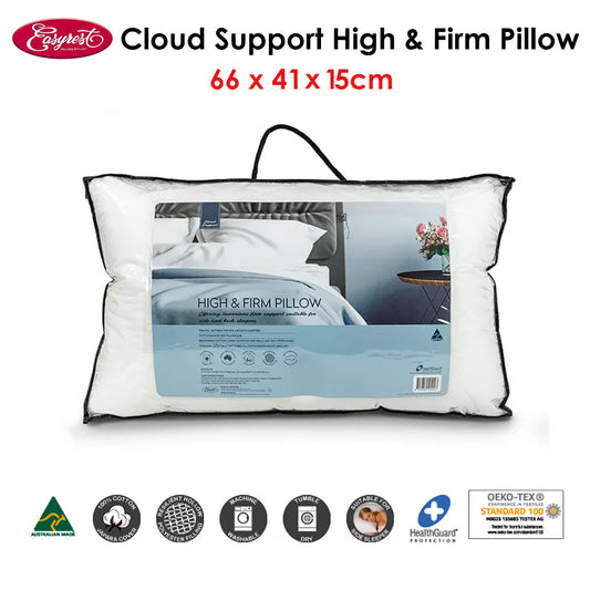 Easyrest Cloud Support High & Firm Pillow 66 x 41 x 15 cm - Home & Garden > Bedding > Pillows