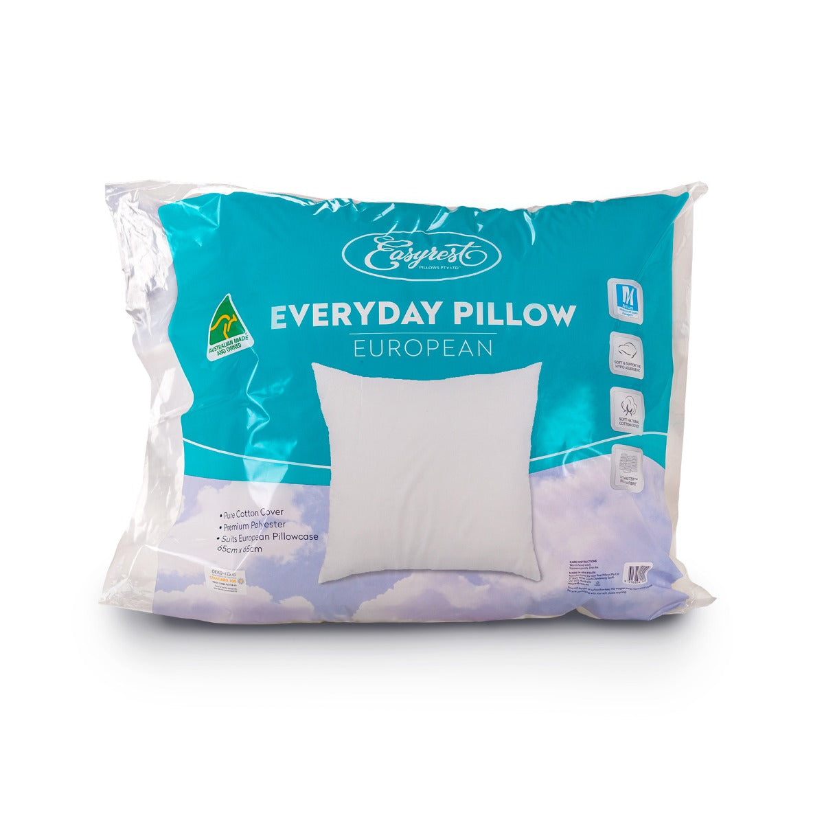 Easyrest Australian Made Everyday European Pillow - Home & Garden > Bedding > Pillows
