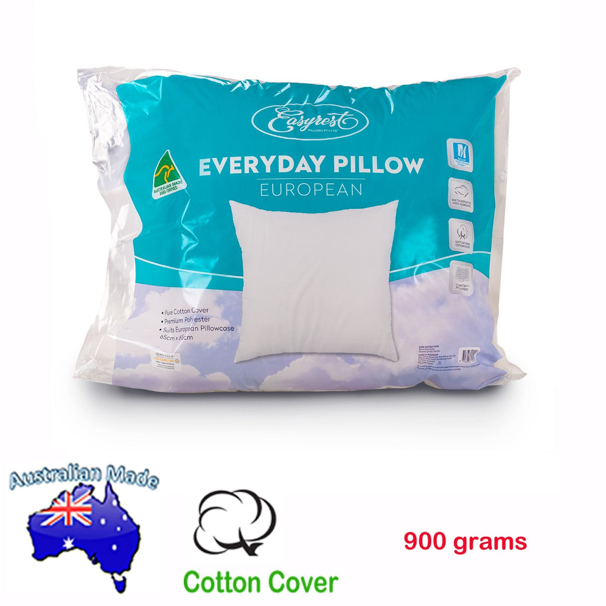 Easyrest Australian Made Everyday European Pillow - Home & Garden > Bedding > Pillows