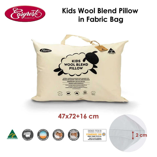 Easyrest Kids Wool Blend Standard Pillow in Fabric Bag Home & Garden > Bedding > Pillows