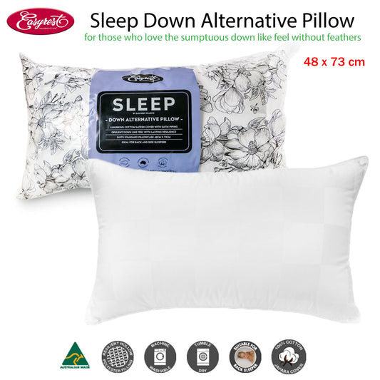Easyrest Sleep Down Alternative Standard Pillow Suits Back Sleeper - Home & Garden > Bedding > Pillows