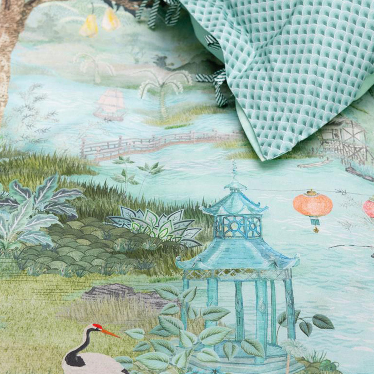 PIP Studio Pip Paradise Green Quilt Cover Set King - Home & Garden > Bedding > Duvet Covers
