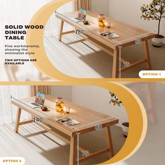 1.4M Solid Wood Dining Table Square Dining Table Dining Table Kitchen Furniture Furniture > Dining > Dining Tables