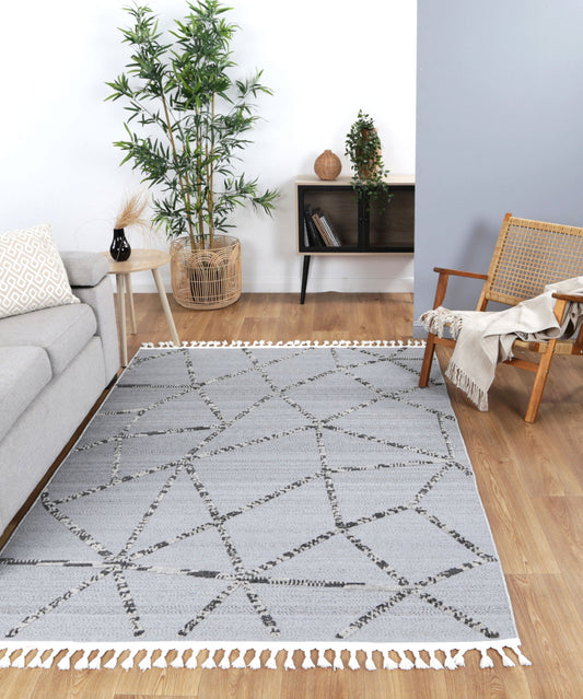 Ares Grey Anthrasite Rug 300x400