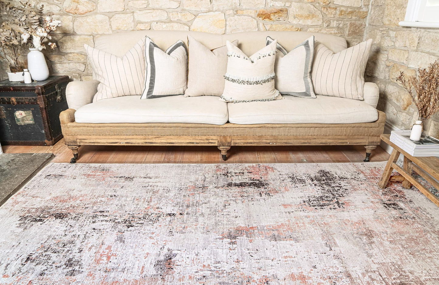 vintage-crown-celine-blush-distressed-vintage-rug 270X365 - Home & Garden > Rugs > Floor Rugs