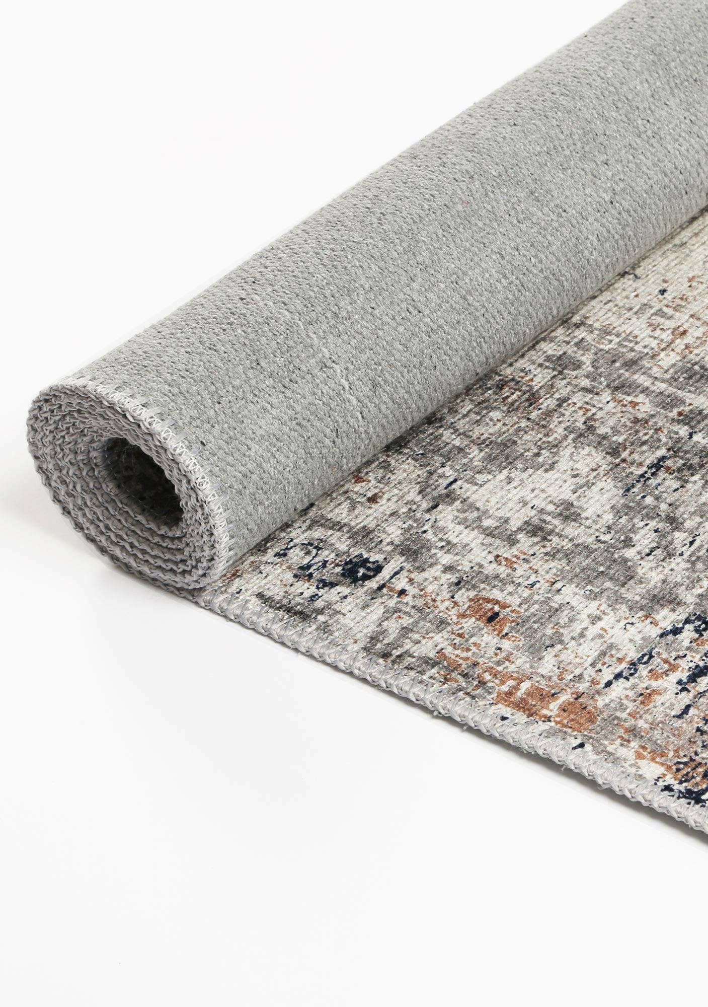 vintage crown anne echo blue grey distressed vintage rug 270x365cm Home & Garden > Rugs > Round Rugs