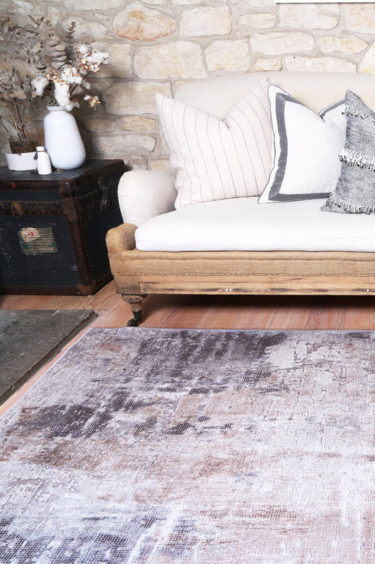 vintage crown leopold ash ivory distressed vintage rug 280x380 Home & Garden > Rugs > Floor Rugs