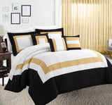 10 piece comforter and sheets set queen gold Home & Garden > Bedding