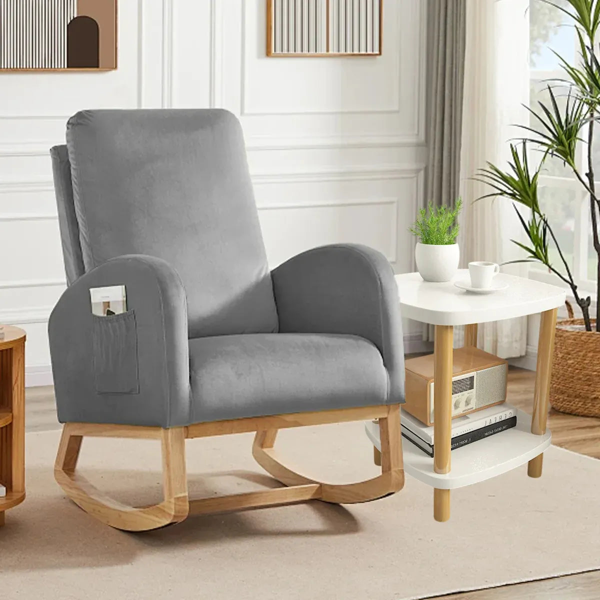 Small Coffee Table Simple Two Layer Mini Table Living Room Side Table Compact