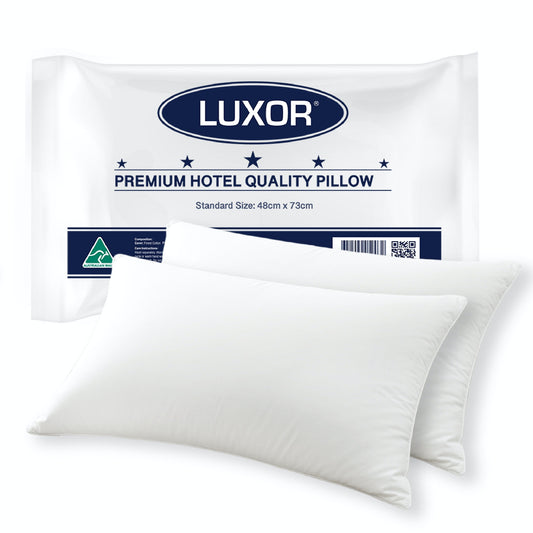 Luxor Australian Made Hotel Quality Pillow Standard Size Twin Pack - Home & Garden > Bedding > Pillows