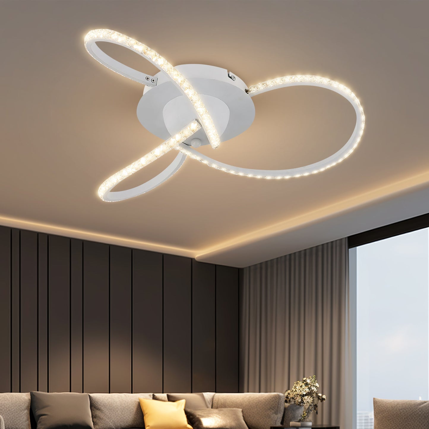 Irie Dimmable 3 Lights LED Ceiling Light - White - Home & Garden > Lighting > Ceiling Lights