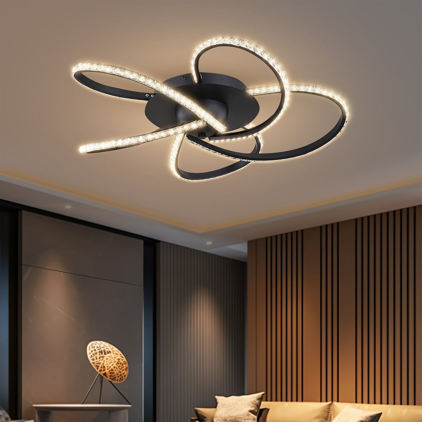 Irie Dimmable 5 Lights LED Ceiling Light - Black - Home & Garden > Lighting > Ceiling Lights