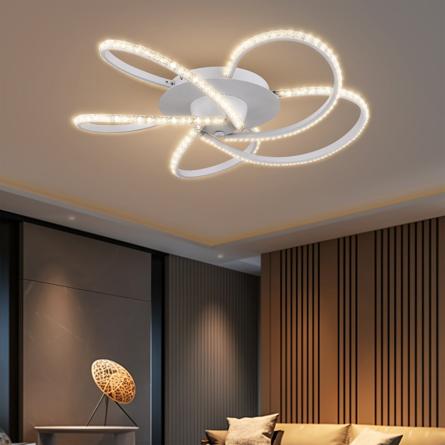 Irie Dimmable 5 Lights LED Ceiling Light - White - Home & Garden > Lighting > Ceiling Lights