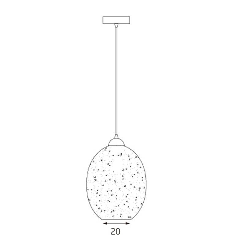 Moravian Glass Oval Pendant Light - Copper - Home & Garden > Lighting > Night Lights & Ambient Lighting