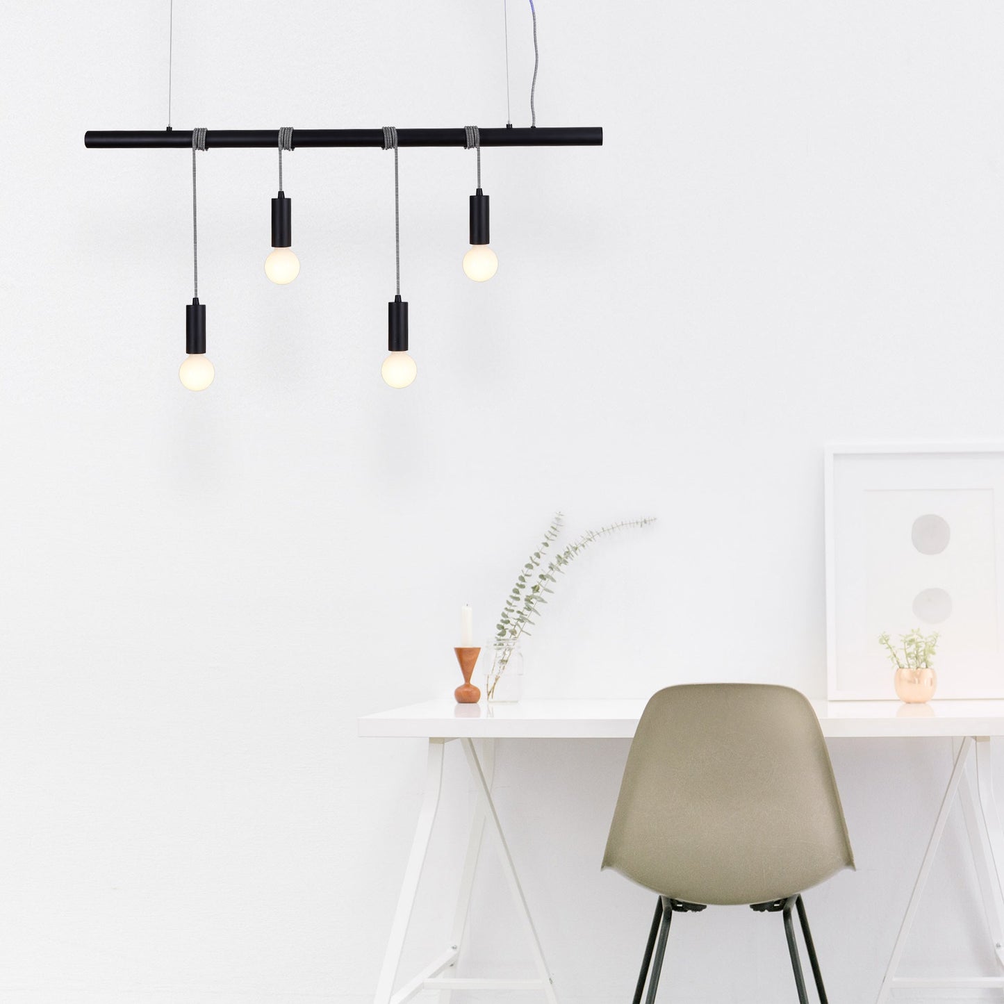 Bikkel 4 Lights Pendant Light Black Home & Garden > Lighting > Night Lights & Ambient Lighting