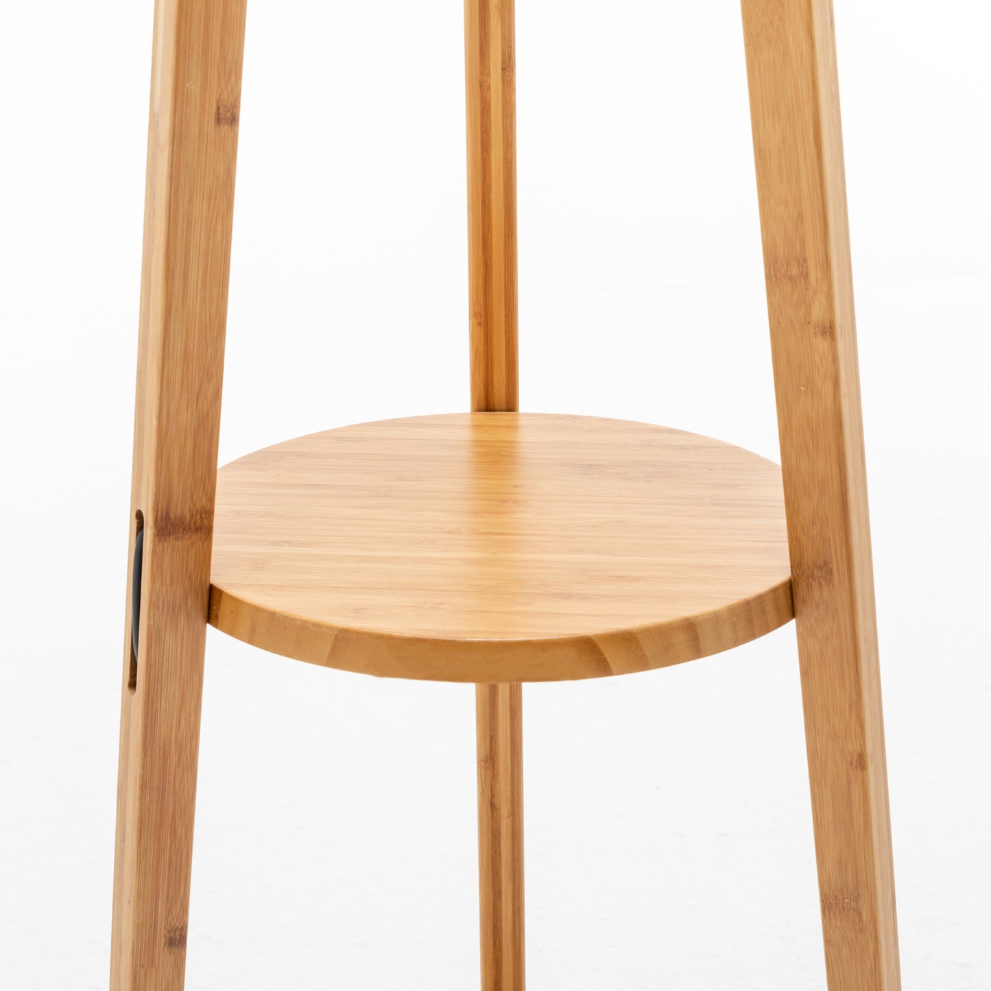 168cm Large Bamboo Wooden Tripod Floor Lamp Light Modern Linen Shade w Shelves Home & Garden > Lighting > Floor Lamps