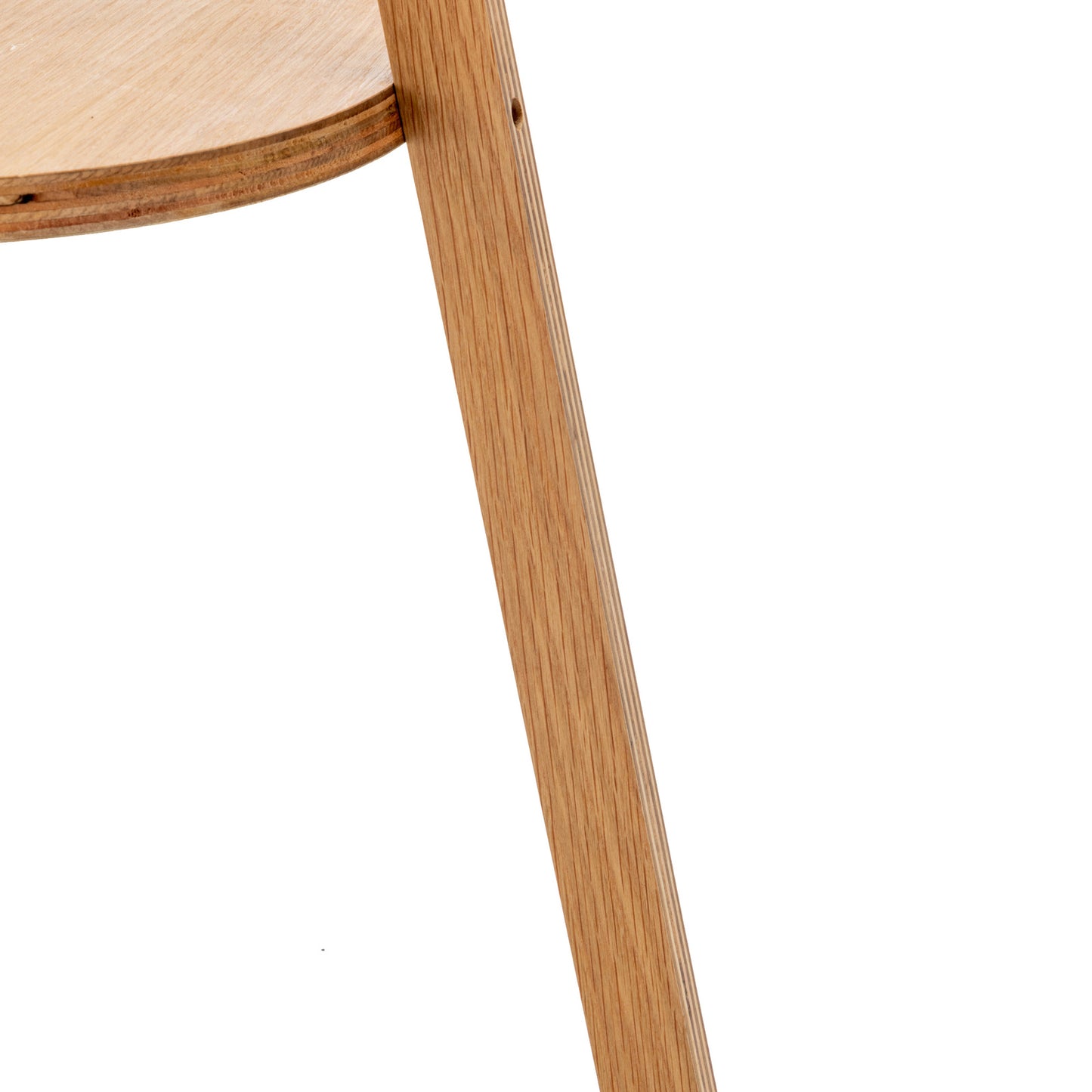 Natural Wooden Tripod Floor Lamp w/ Round Wood Shelf + Off White Linen Shade Home & Garden > Lighting > Floor Lamps