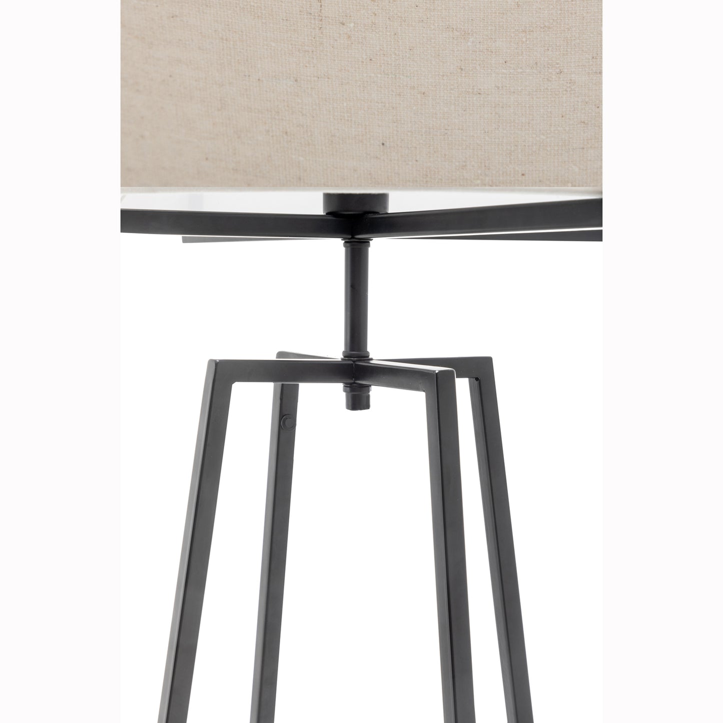 Modern Dimmable Floor Lamp + Table Desk Lamp w/ Linen Shade Scandi - Matte Black - Home & Garden > Lighting > Table