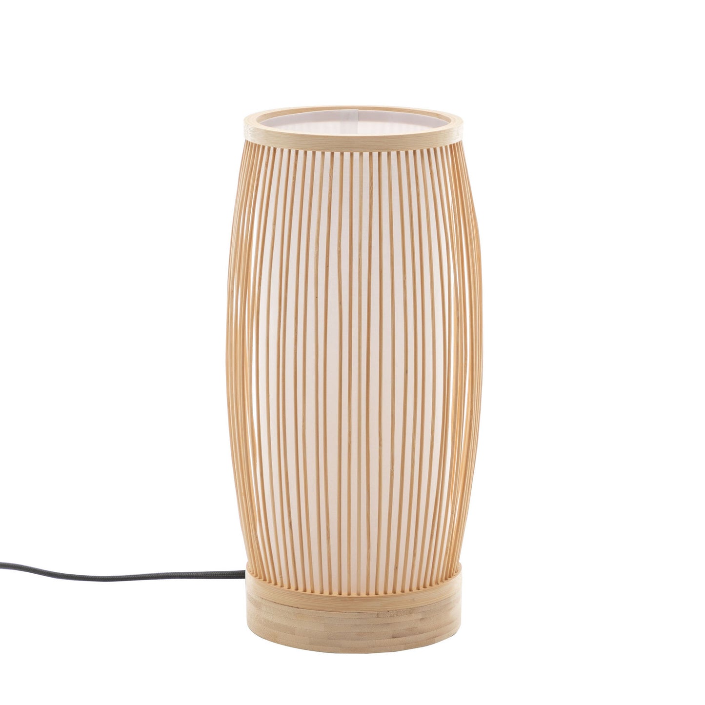 Natural Woven Bamboo Cylinder Table Lamp Light Shade Boho Tropical Coastal - Home & Garden > Lighting > Table Lamps