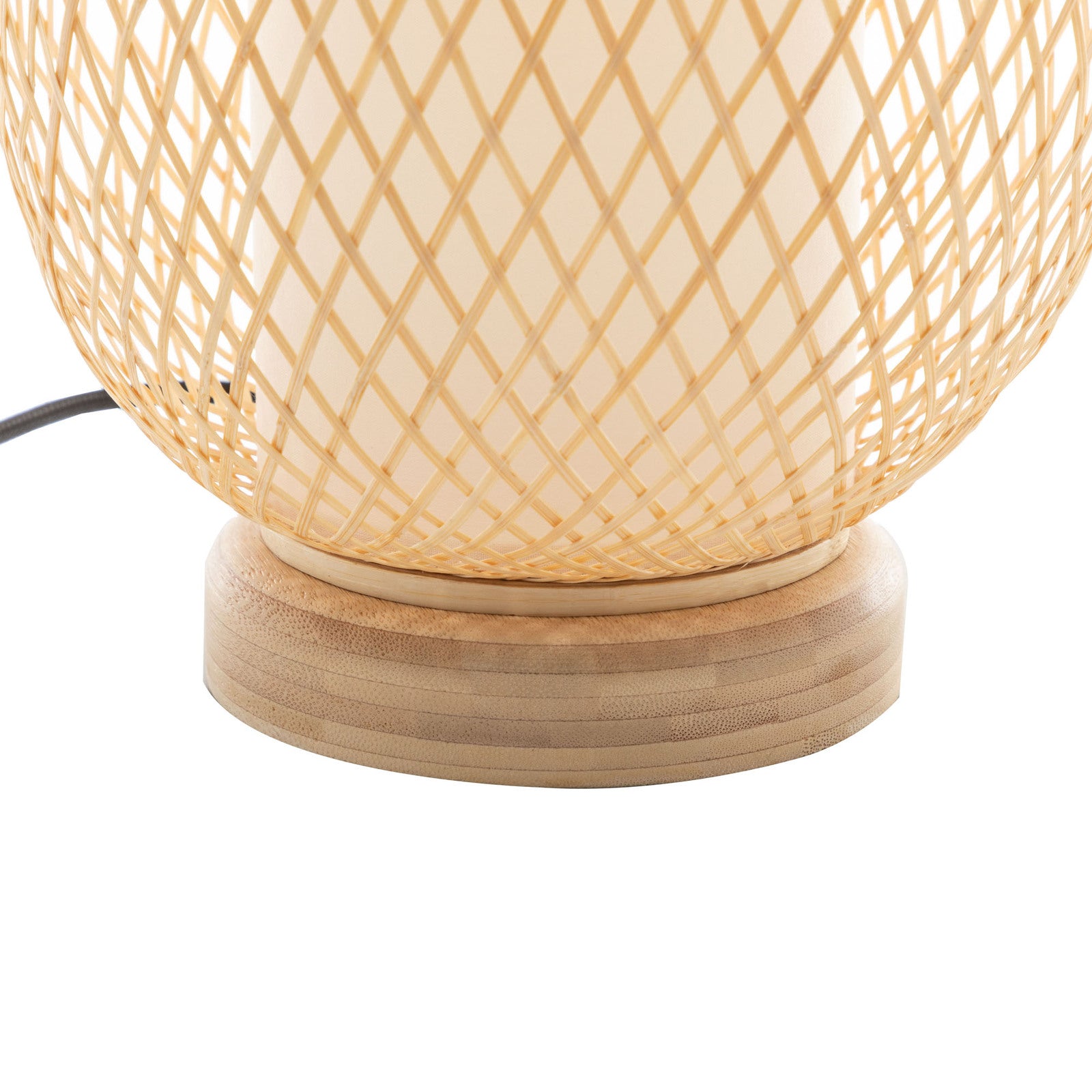 Natural Woven Bamboo Oval Table Lamp Light Shade Boho Tropical Coastal Home & Garden > Lighting > Table Lamps