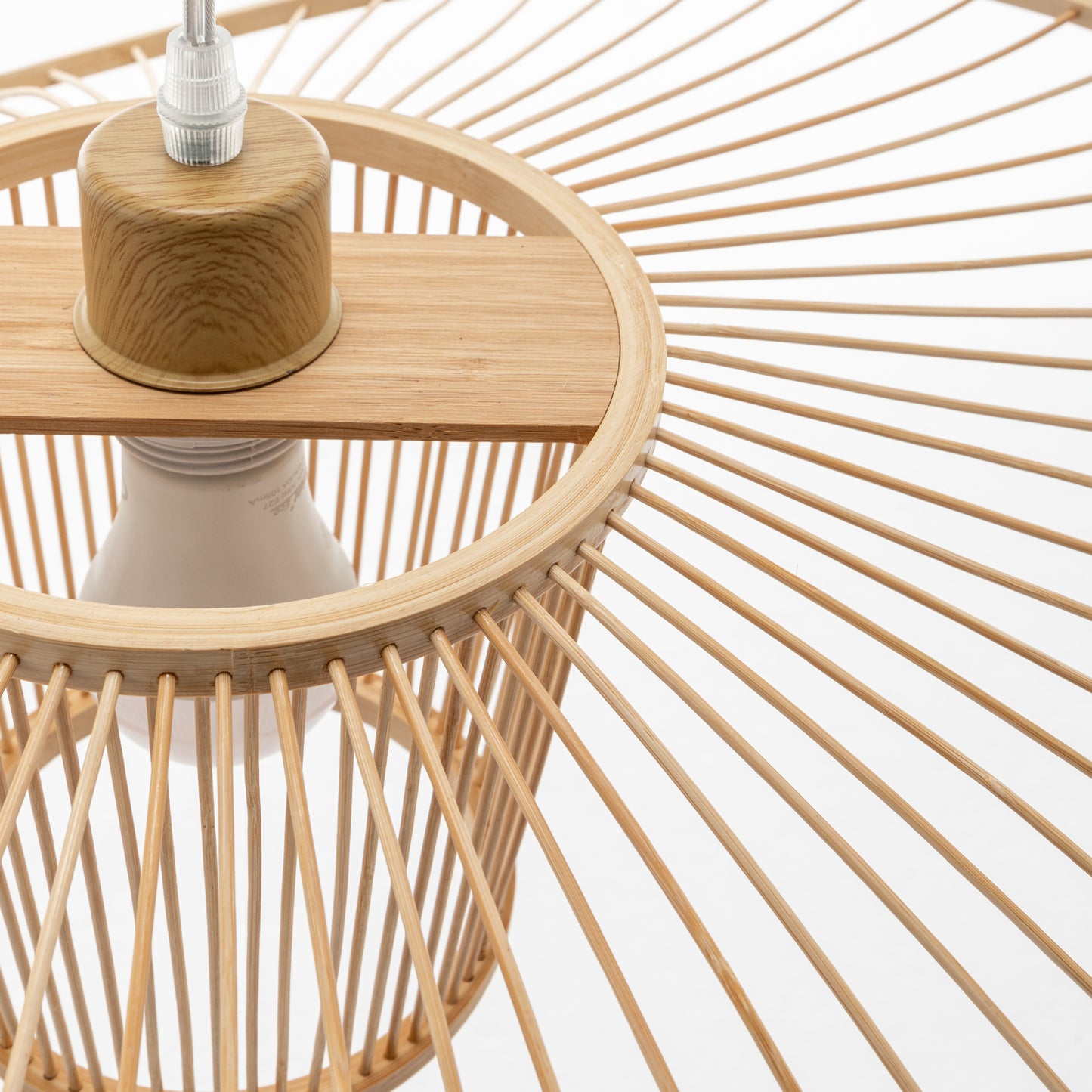 Elysian Breeze Natural Hand-Woven Bamboo Wide Brim Pendant Lamp - Home & Garden > Lighting > Ceiling Lights