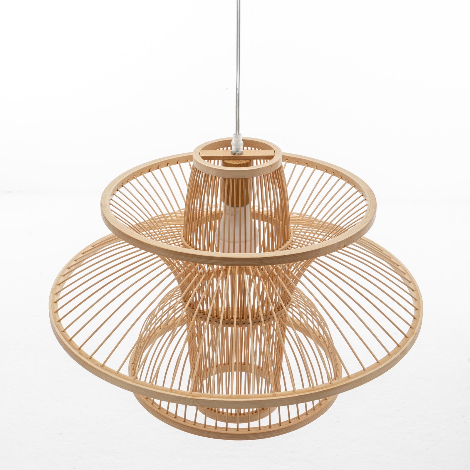 Aurora Natural Hand Woven Bamboo 3 Layer Pendant Lamp Light Home & Garden > Lighting > Ceiling Lights