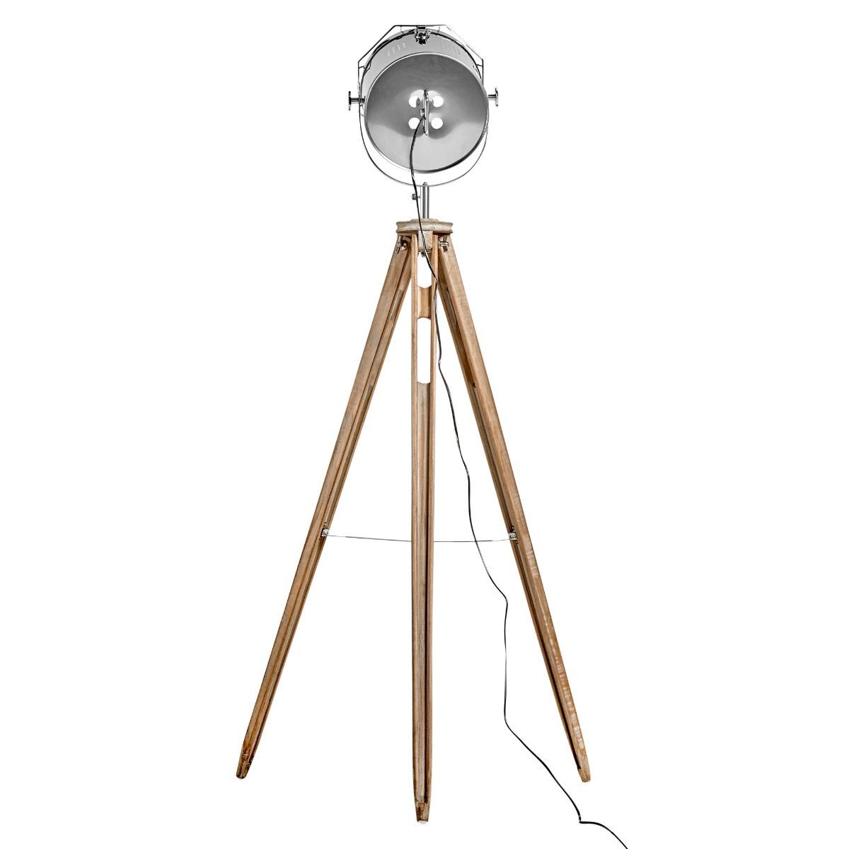 Nautical Tripod Floor Lamp Search Light Modern Chrome Head with Mesh Home & Garden > Lighting > Floor Lamps