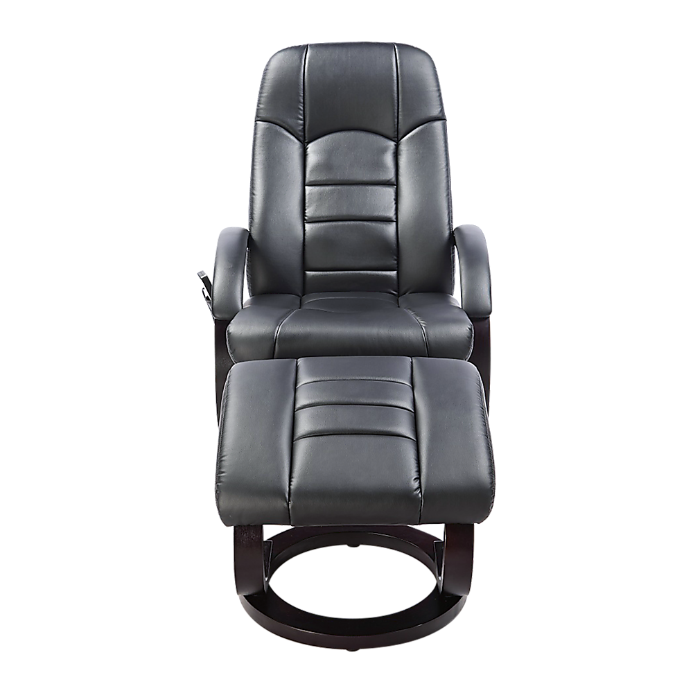PU Leather Massage Chair Recliner Ottoman Lounge Remote - Furniture > Bar Stools & Chairs > Arm Chairs & Recliners
