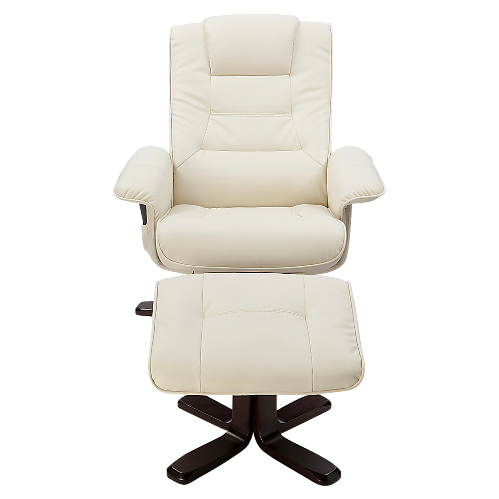 PU Leather Massage Chair Recliner Ottoman Lounge Remote - Furniture > Bar Stools & Chairs > Arm Chairs & Recliners