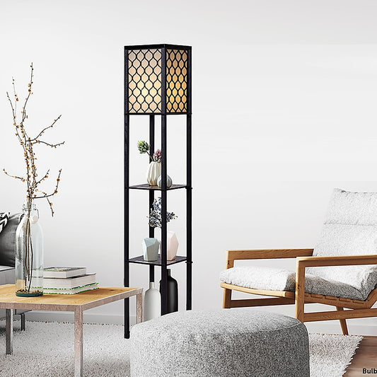 Shelf Floor Lamp - Shade Diffused Light Source with Open-Box Shelves - Home & Garden > Lighting > Floor Lamps