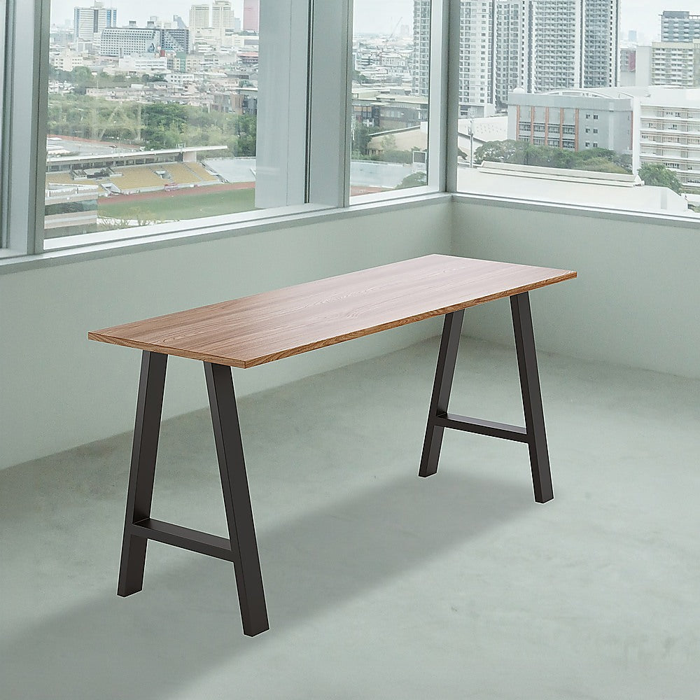 2x Rustic Dining Table Legs Steel Industrial Vintage 71cm - Black - Home & Garden > DIY > Table Tops & Bases