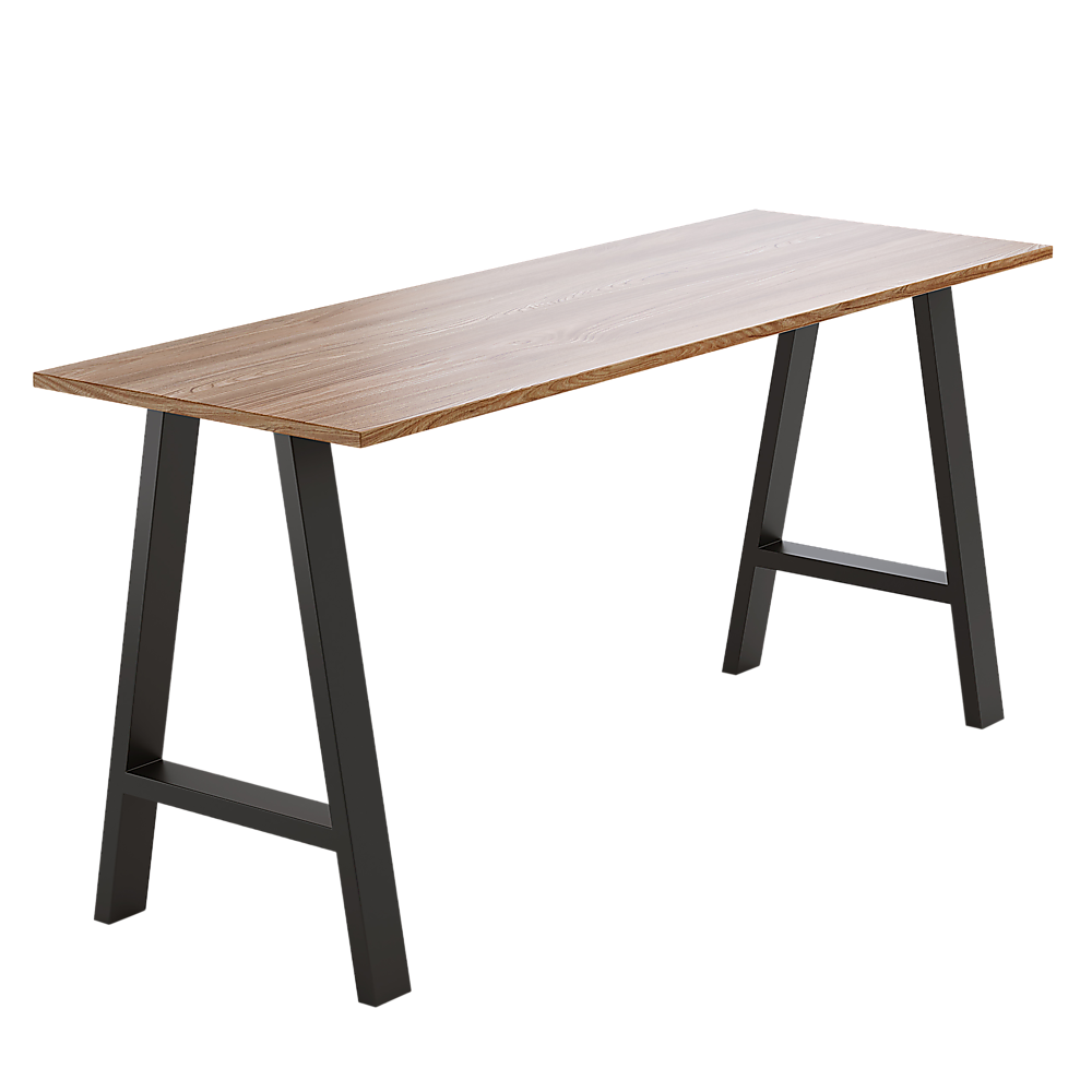 2x Rustic Dining Table Legs Steel Industrial Vintage 71cm - Black - Home & Garden > DIY > Table Tops & Bases
