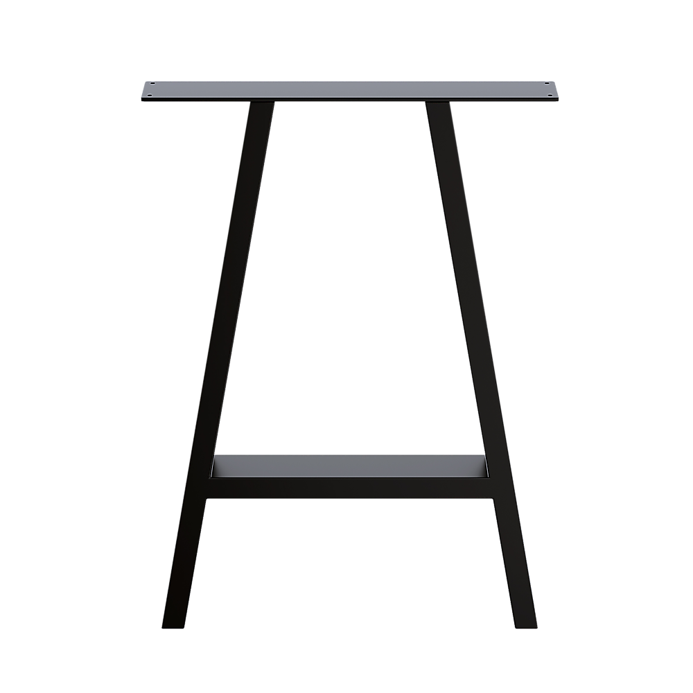 2x Rustic Dining Table Legs Steel Industrial Vintage 71cm - Black - Home & Garden > DIY > Table Tops & Bases