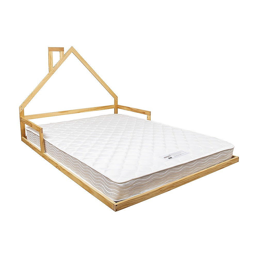 Pine Wood Floor Bed House Frame for Kids and Toddlers Furniture > Bedroom > Beds & Bed Frames