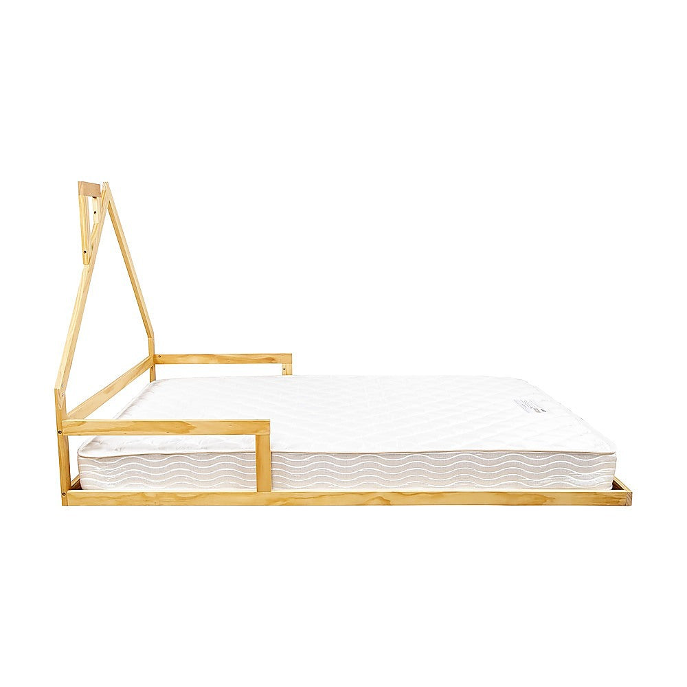 Pine Wood Floor Bed House Frame for Kids and Toddlers Furniture > Bedroom > Beds & Bed Frames