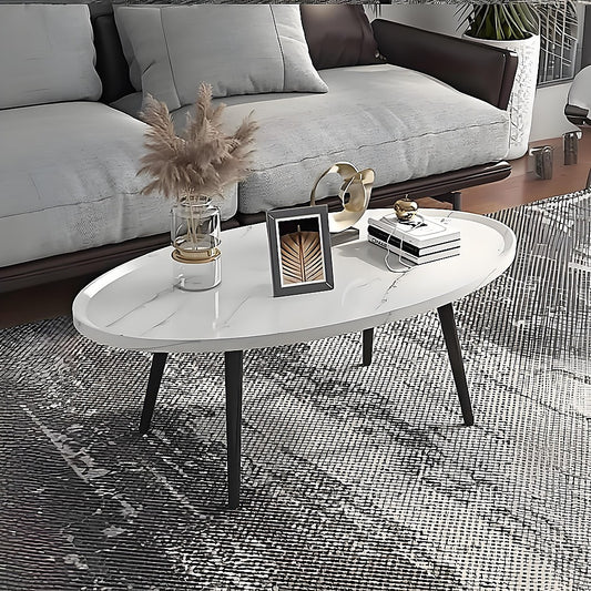 Oval Coffee Table Mid Century Modern Minimalist Display - Furniture > Living Room > Coffee Tables