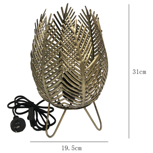 Gold Leaf Table Lamp 19x31cm - Furniture > Office > Desks