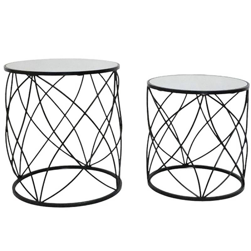 Phillip Mirror Top Side Table 53cm - Home & Garden > Decor > Mirrors