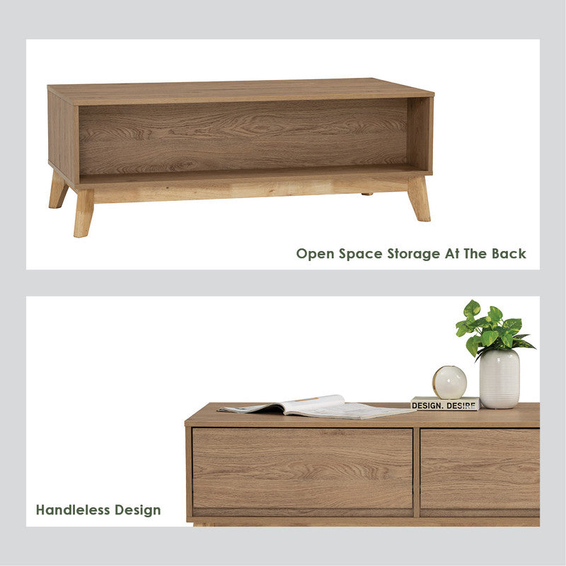Hirado Coffee Table - Cocoa - Furniture > Living Room > Coffee Tables