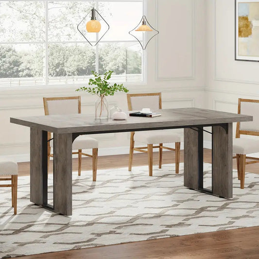 NNETMLT Rustic Rectangular Dining Table Furniture > Dining > Dining Tables