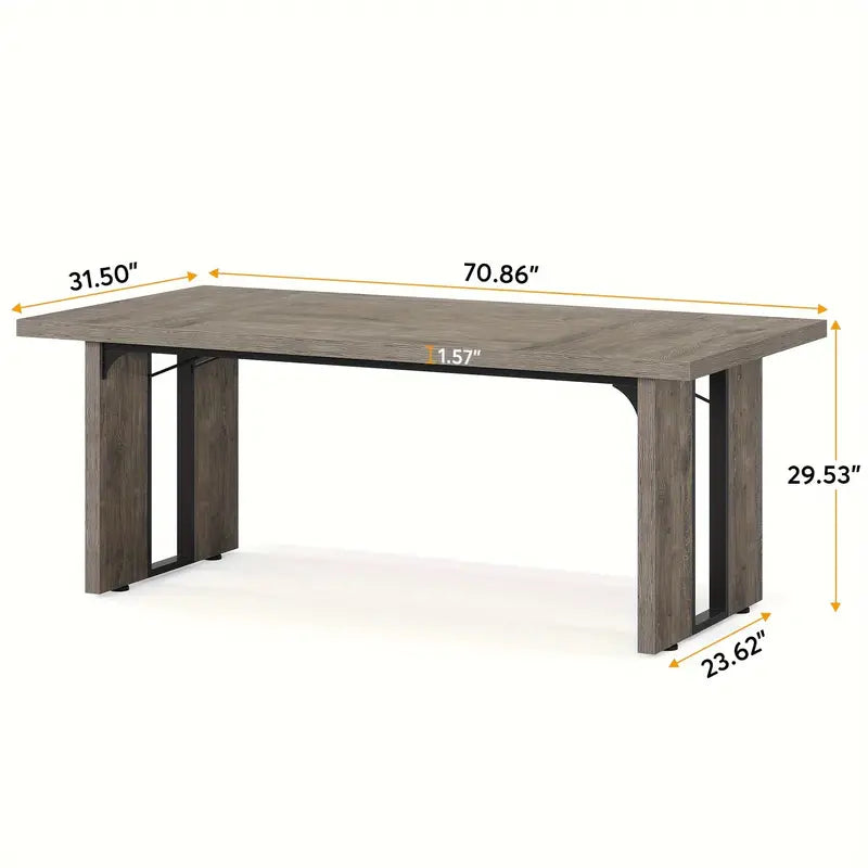 NNETMLT Rustic Rectangular Dining Table Furniture > Dining > Dining Tables