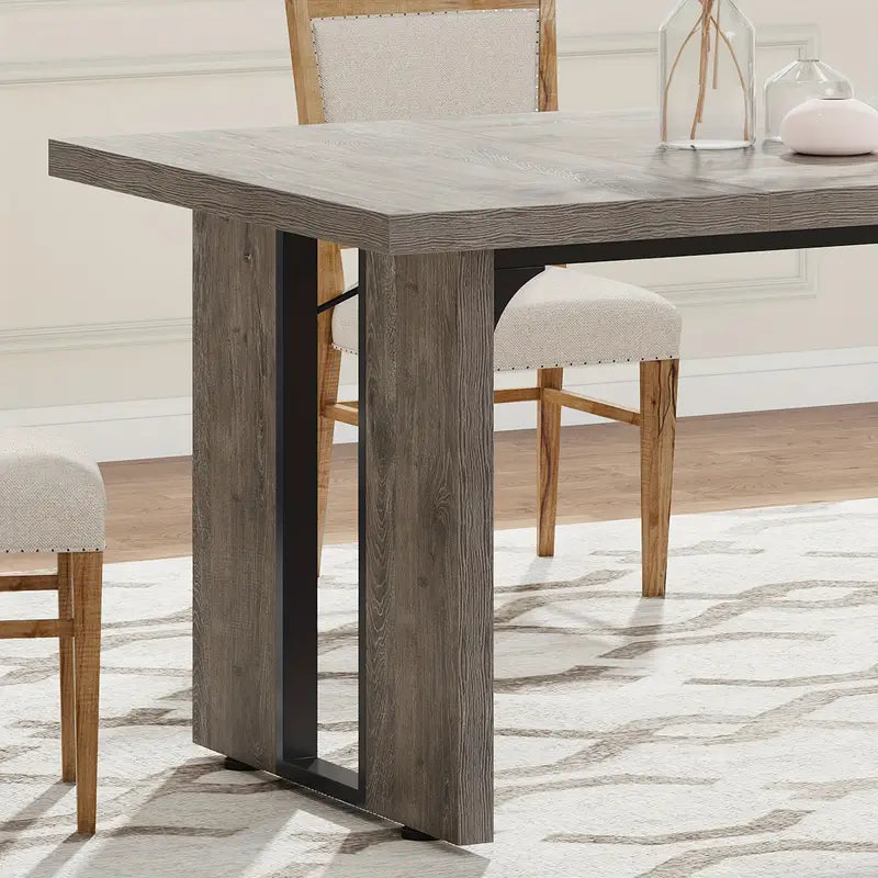NNETMLT Rustic Rectangular Dining Table Furniture > Dining > Dining Tables