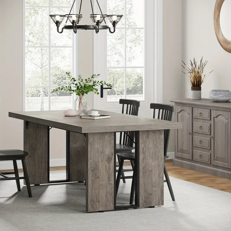NNETMLT Rustic Rectangular Dining Table Furniture > Dining > Dining Tables