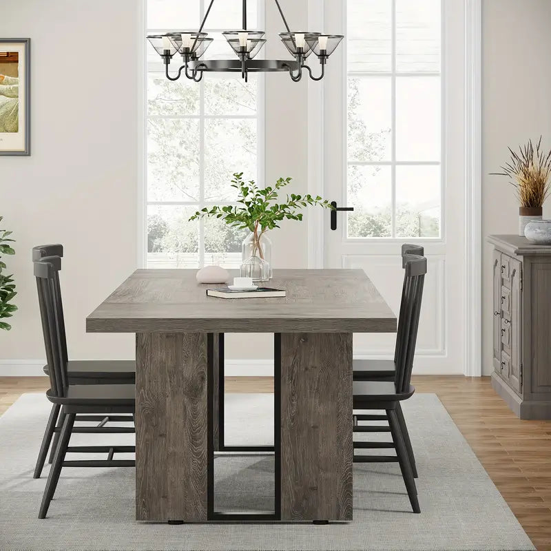 NNETMLT Rustic Rectangular Dining Table Furniture > Dining > Dining Tables