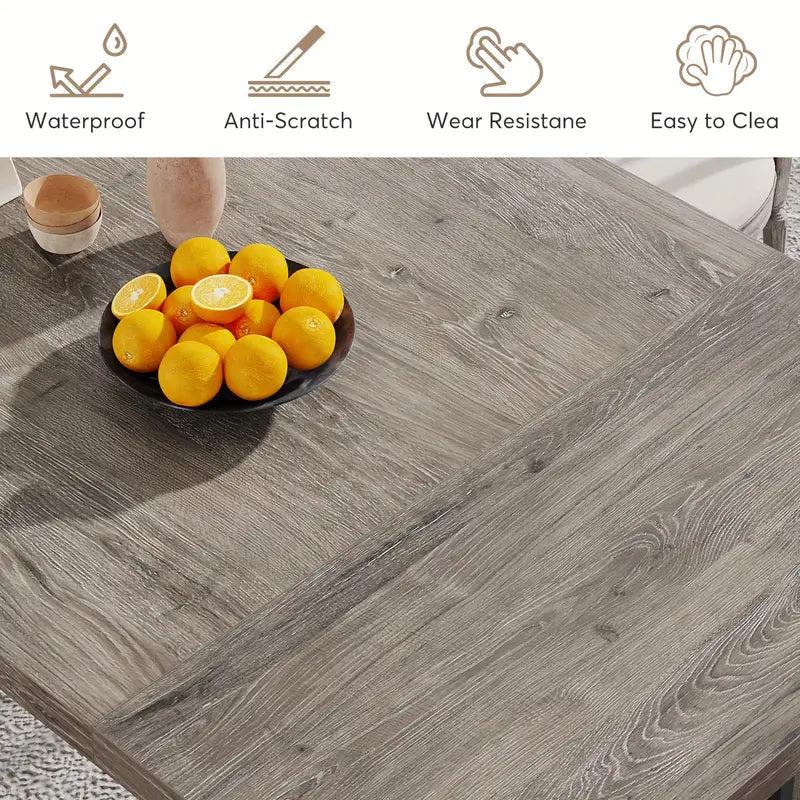 NNETMLT Rustic Rectangular Dining Table Furniture > Dining > Dining Tables