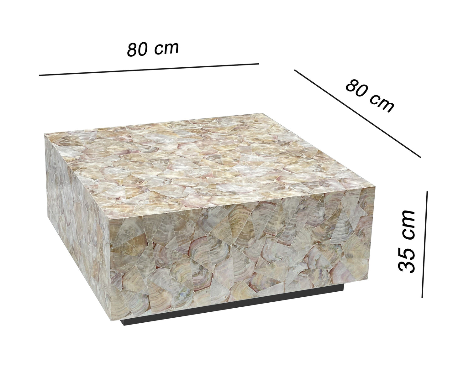 CLUSTER MOTHER OF PEARL HAND MADE COFFEE TABLE Furniture > Living Room > Coffee Tables