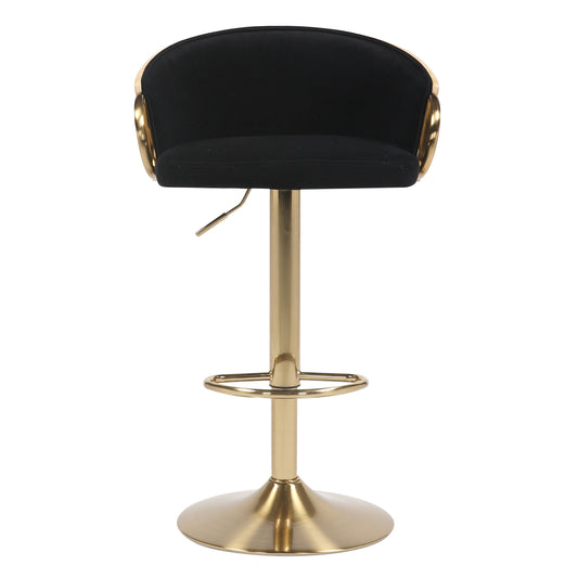 JENSEN GOLD GAS LIFT BAR STOOL Furniture > Bar Stools & Chairs > Arm Chairs & Recliners