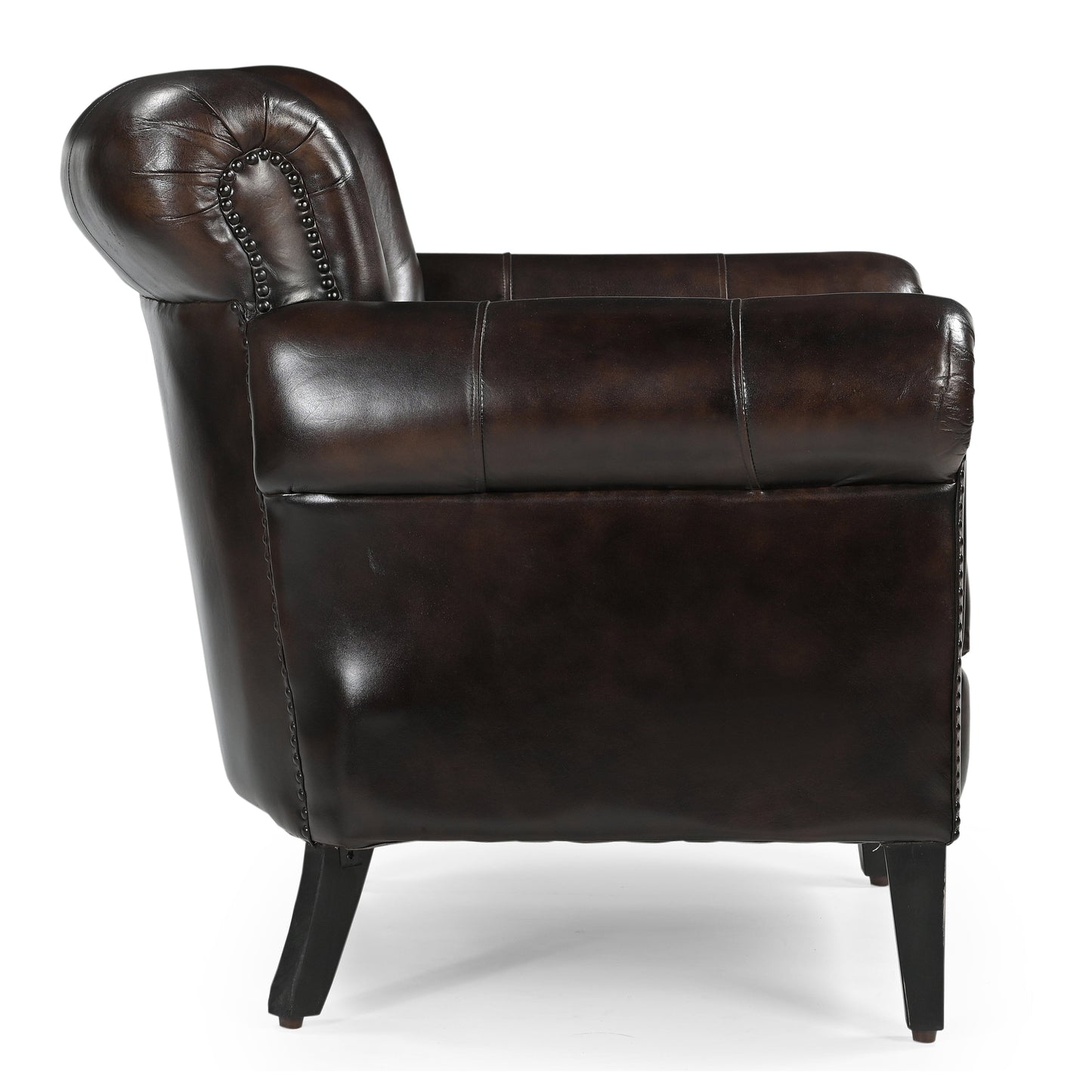 CHOCOLATE LEATHER ARMCHAIR Furniture > Sofas > Sofas & Sofa Beds