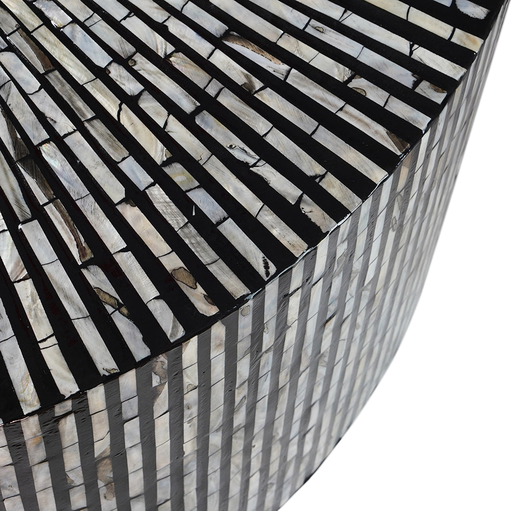 CORDELIA ROUND MOTHER OF PEARL COFFEE TABLE Furniture > Living Room > Coffee Tables